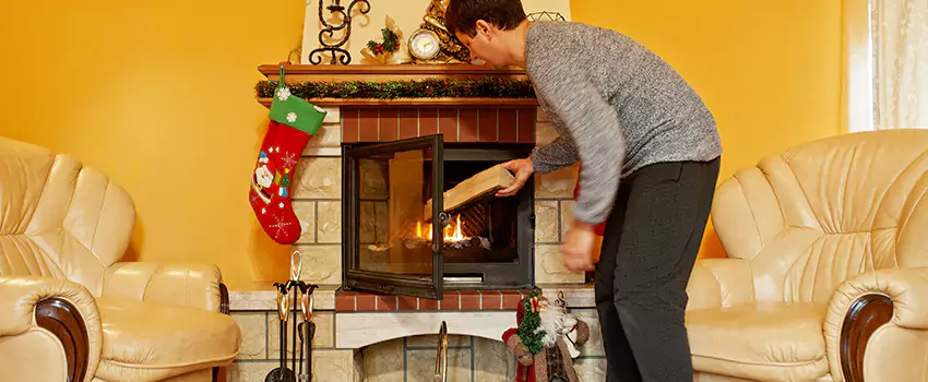 Rusted Metal Fireplace Restoration in Grand Island, Nebraska
